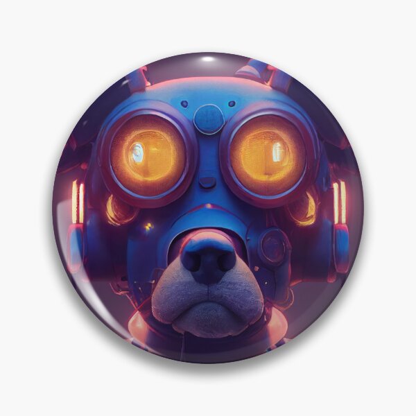 Item preview, Small dog cyberpunk tech dachshund designed and sold by ARTeez⭐️⭐️⭐️⭐️⭐️.