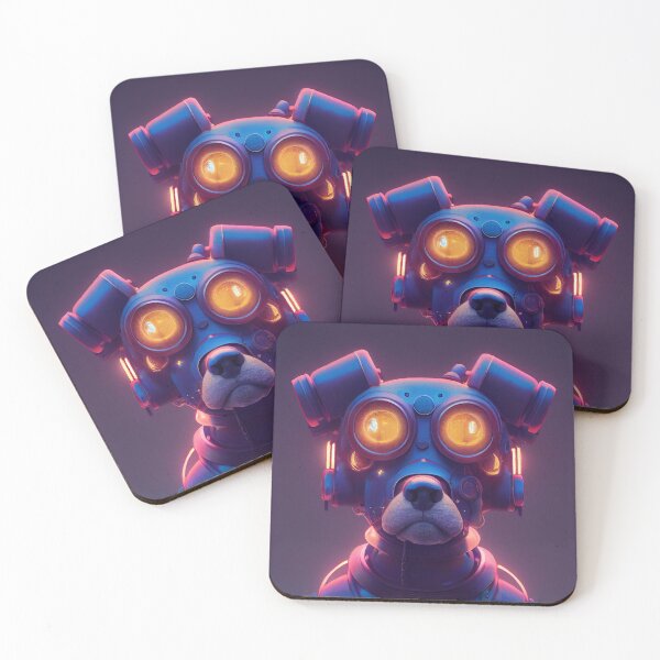 Item preview, Small dog cyberpunk tech dachshund designed and sold by ARTeez⭐️⭐️⭐️⭐️⭐️.