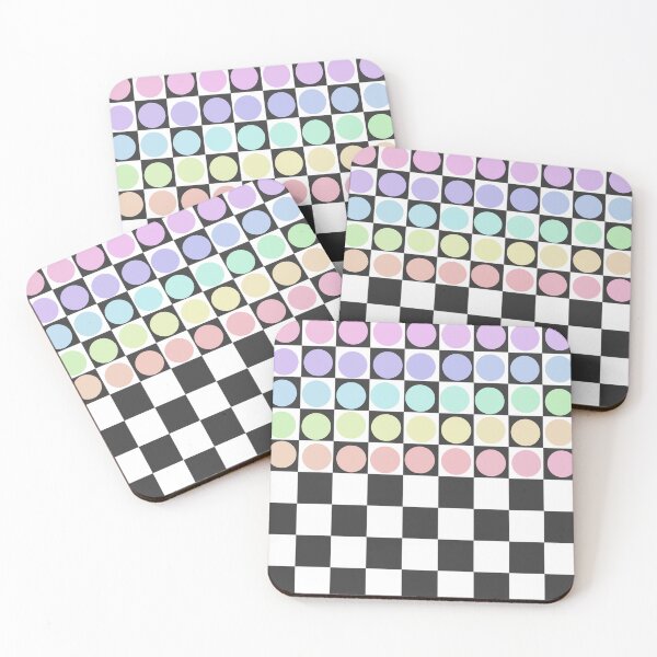 Item preview, Pastel Rainbow Color Palette on Chess Board Pattern designed and sold by PinkyMooon.