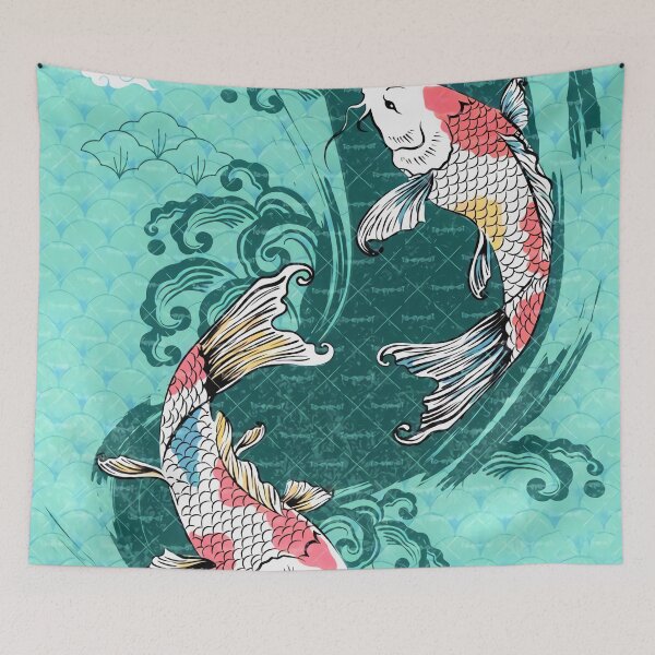 Item preview, Japanese Abstract Koi Art designed and sold by KennethGahagan.