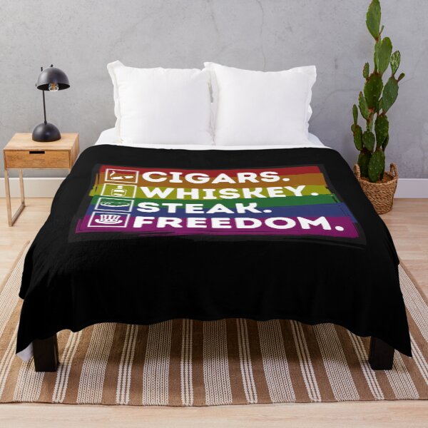 Item preview, Cigars Whiskey Steak Freedom, Pride Flag Shirt designed and sold by DesignsbyPhilee.
