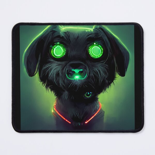 Item preview, Small cute dog with green eyes painting designed and sold by ARTeez⭐️⭐️⭐️⭐️⭐️.