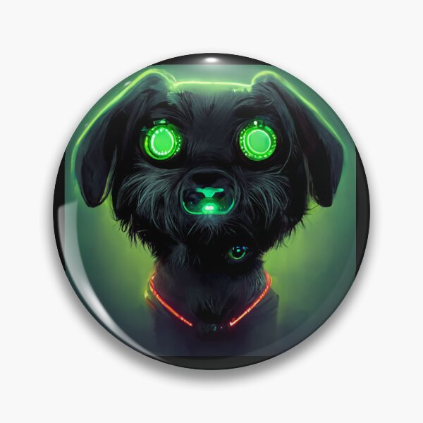 Item preview, Small cute dog with green eyes painting designed and sold by ARTeez⭐️⭐️⭐️⭐️⭐️.