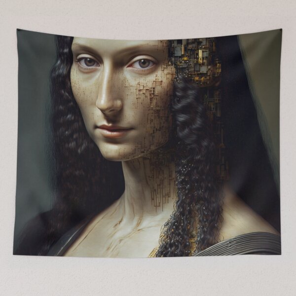 Item preview, Bionic android version of Mona Lisa designed and sold by RK - Shop.