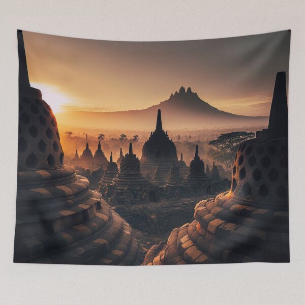 Item preview, Borobudur temple sunrise designed and sold by RK - Shop.