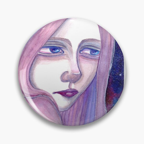 Item preview, Watercolor Girl Purple Blue designed and sold by Caessio.