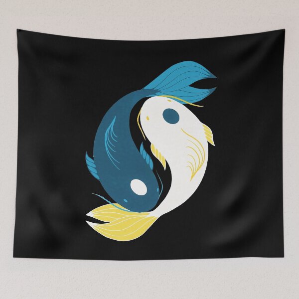 Item preview, Blue and White Koi Fish designed and sold by RhondaBrunoi.