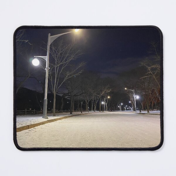 Item preview, snowy road with street-light designed and sold by ryjellhouse.