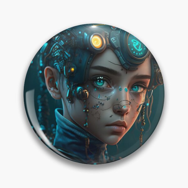 Item preview, Badass Cyberpunk Girl portrait designed and sold by Dannypryce.