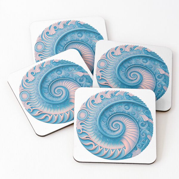 Item preview, Spiral Fibonacci Style Pink Fuchsia Purple designed and sold by RAGANADesign.