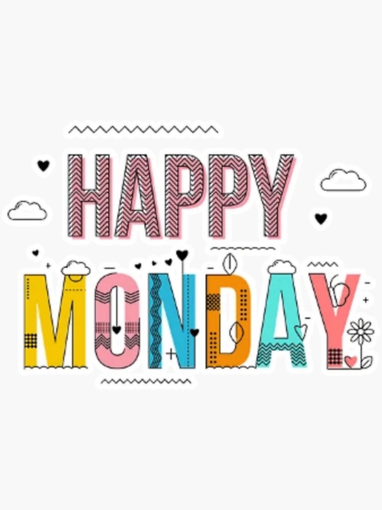 "HAPPY MONDAYS" Sticker for Sale by Monyystor Redbubble