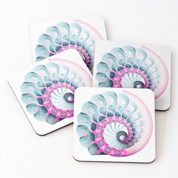Item preview, Spiral Fibonacci Style Pink Fuchsia Purple designed and sold by RAGANADesign.