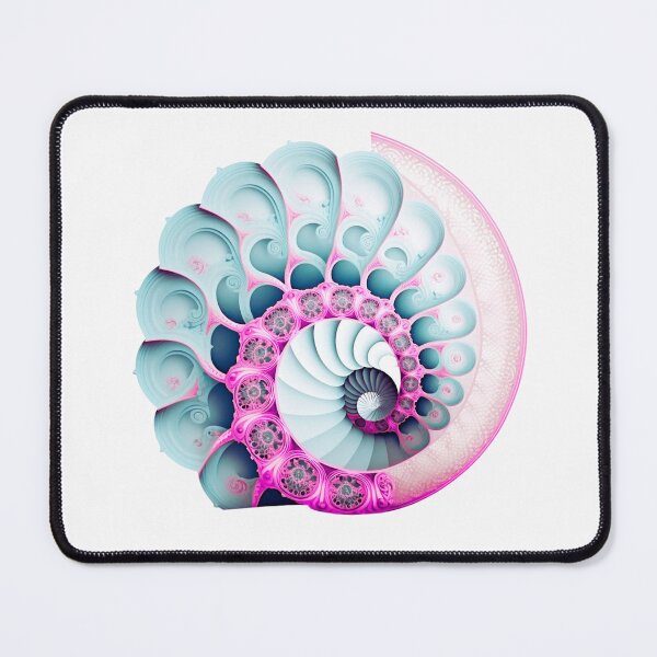 Item preview, Spiral Fibonacci Style Pink Fuchsia Purple designed and sold by RAGANADesign.
