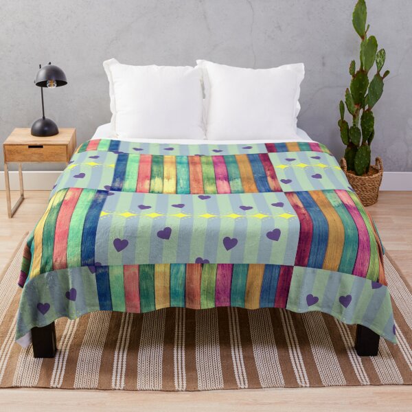 Item preview, Cottagecore Aesthetic Rainbow and Heart Stripes designed and sold by aelyaen.
