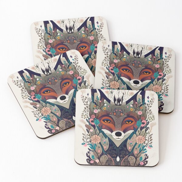 Item preview, Floral Forest Fox designed and sold by Mumzy2many.