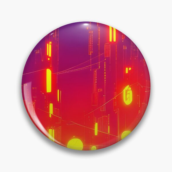 Item preview, neon city yellow red  designed and sold by AbundanceMind.