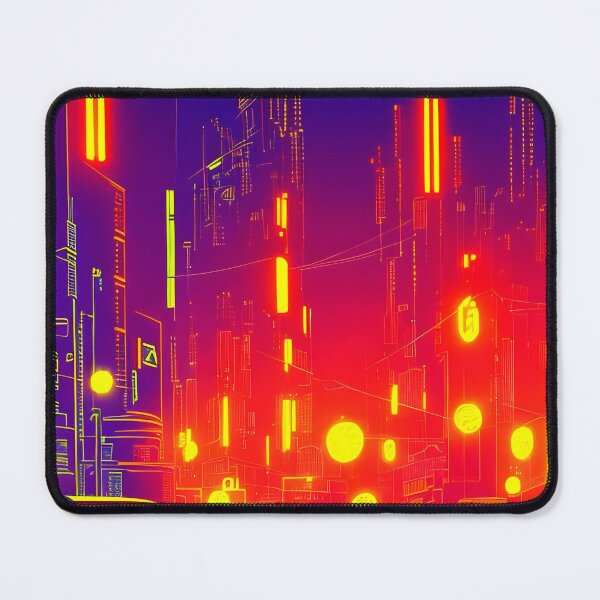 Item preview, neon city yellow red designed and sold by AbundanceMind.