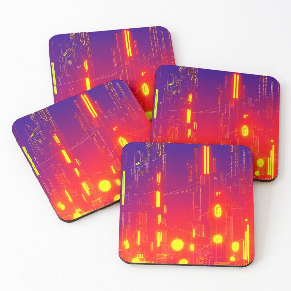 Item preview, neon city yellow red  designed and sold by AbundanceMind.