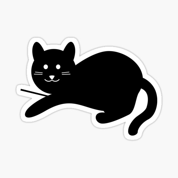 Vista previa del artículo con la obra «Gato negro katze lindo», diseñado y vendido por ayokestudio.