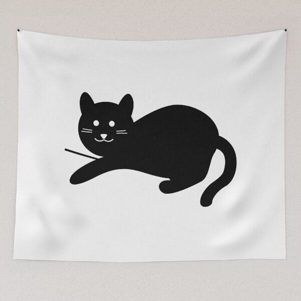 Aperçu de l'œuvre Katze chat noir mignon créée et vendue par ayokestudio.
