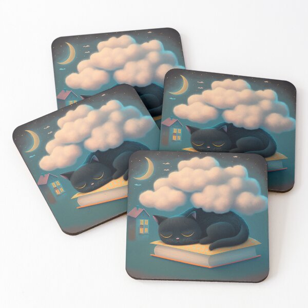 Item preview, Pastel Illustration of a Sleeping Cat designed and sold by RiderSpoon.