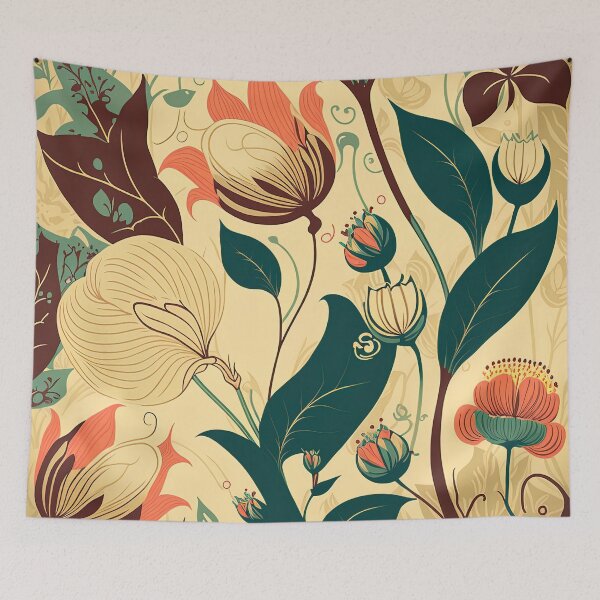 Item preview, Retro Floral Design designed and sold by Juliascutecornr.