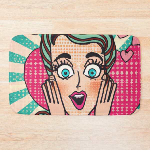 Item preview, Struck By Love, Lovestruck Woman Retro Style, a Cute gift for Valentines Day designed and sold by Color-Me-Blue.