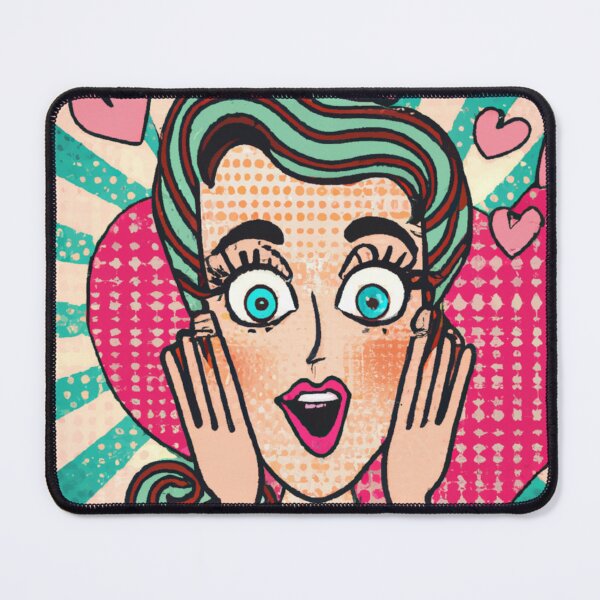 Item preview, Struck By Love, Lovestruck Woman Retro Style, a Cute gift for Valentines Day designed and sold by Color-Me-Blue.
