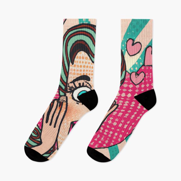 Item preview, Struck By Love, Lovestruck Woman Retro Style, a Cute gift for Valentines Day designed and sold by Color-Me-Blue.
