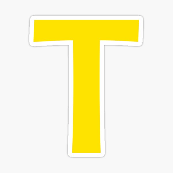 Yellow color Letter T Poster for Sale by WECreations
