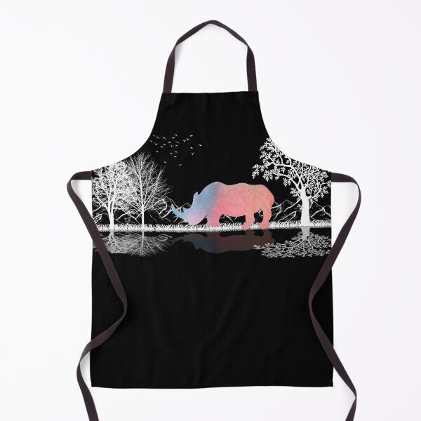 Item preview, Arte colorido del rinoceronte Lindo rinoceronte con diseño de montaña y árboles para los amantes del rinoceronte designed and sold by Thecitiesstore.