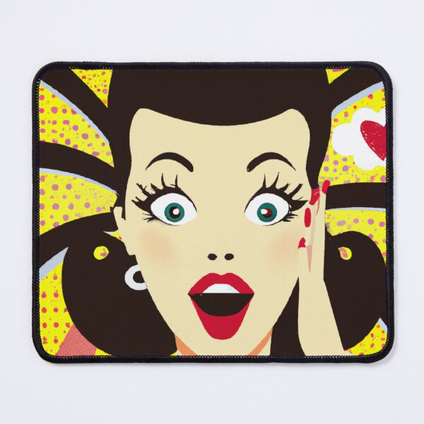 Item preview, Struck By Love, Lovestruck Woman Retro Style, a Cute gift for Valentines Day designed and sold by Color-Me-Blue.