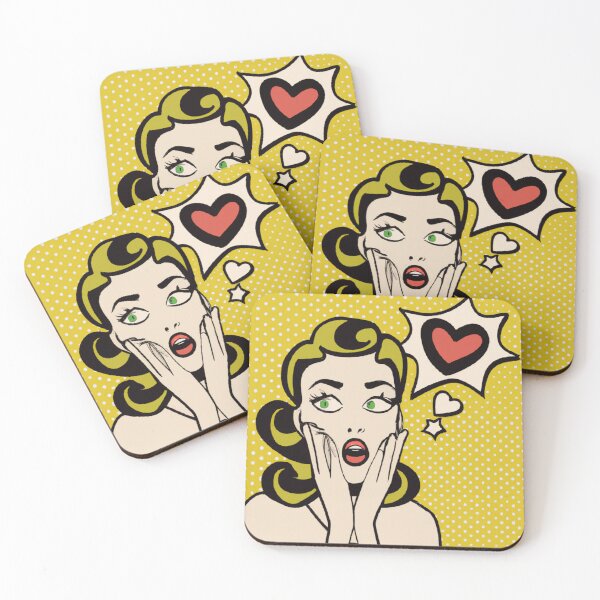 Item preview, Struck By Love, Lovestruck Woman Retro Style, a Cute gift for Valentines Day designed and sold by Color-Me-Blue.