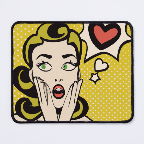Item preview, Struck By Love, Lovestruck Woman Retro Style, a Cute gift for Valentines Day designed and sold by Color-Me-Blue.