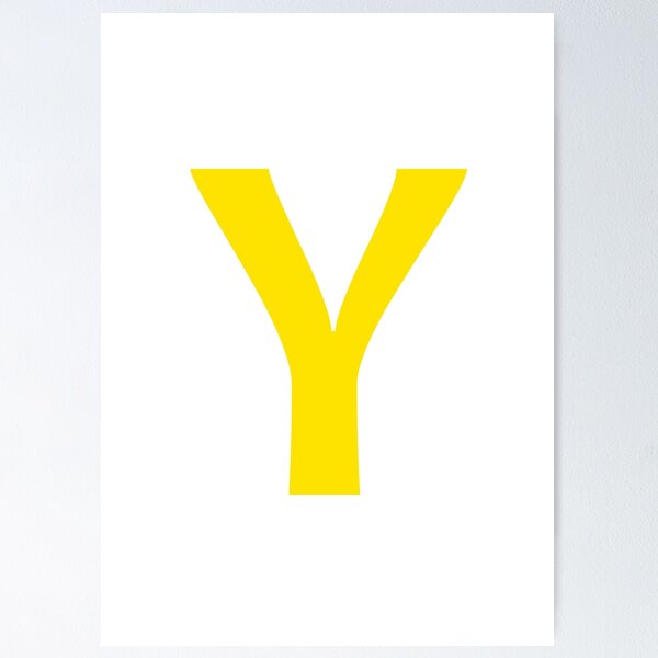 "Yellow color Letter Y" Poster for Sale by WECreations | Redbubble