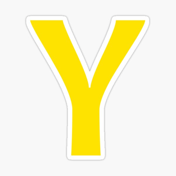 "Yellow color Letter Y" Sticker for Sale by WECreations Redbubble