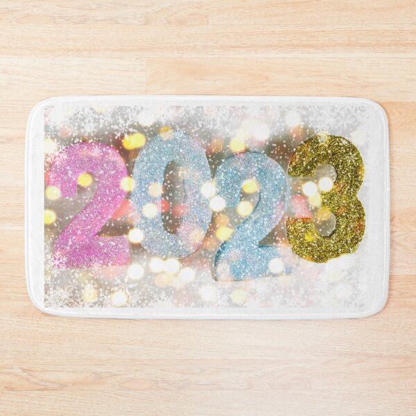 Item preview, Forming happy new year's 2023 with candle numbers, bokeh light. holiday concept designed and sold by sigoisette.