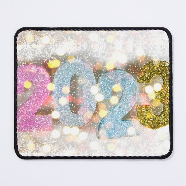 Item preview, Forming happy new year's 2023 with candle numbers, bokeh light. holiday concept designed and sold by sigoisette.