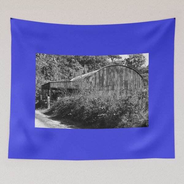 Item preview, Shed on Farmland Northern Ireland bw designed and sold by eddiebarronshop.