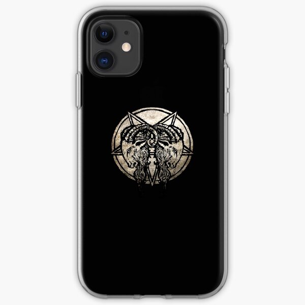 Granizo Satanás Diablo Iglesia Death Metal Baphomet 666 Cartera De Cuero Teléfono Estuche Cubierta