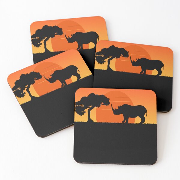 Artikelvorschau, Nashorn-Sonnenuntergang-Kunst Niedlicher Nashorn-Liebhaber-Entwurf für Tierliebhaber entworfen und verkauft von Thecitiesstore.