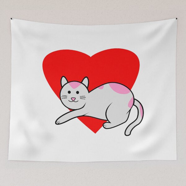 Aperçu de l'œuvre Chat d'amour katze mignon créée et vendue par ayokestudio.