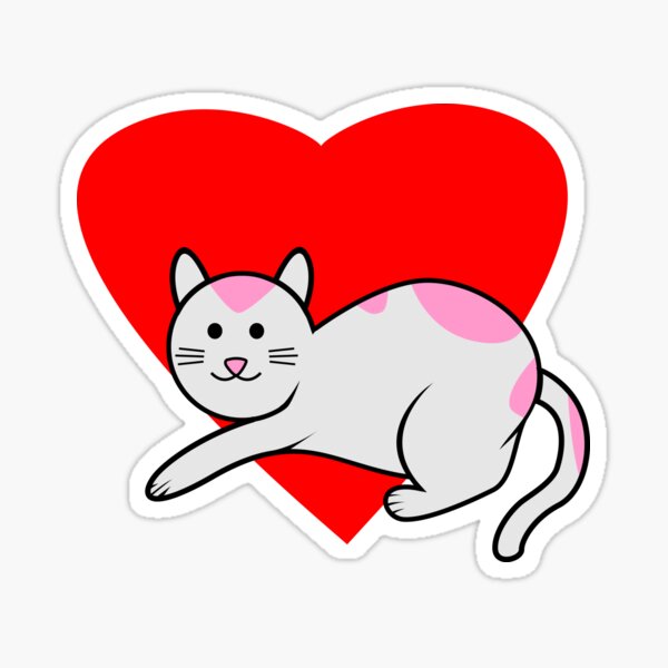 Vista previa del artículo con la obra «Amor gato katze lindo», diseñado y vendido por ayokestudio.