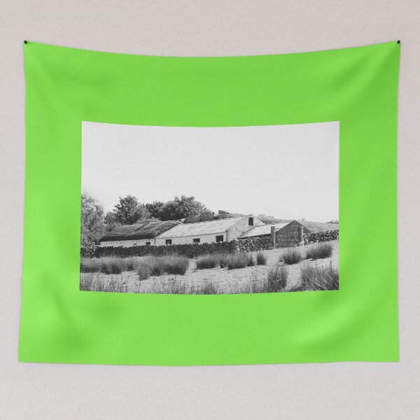 Item preview, Stone Wall Thatch Farmhouse bw Northern Ireland designed and sold by eddiebarronshop.