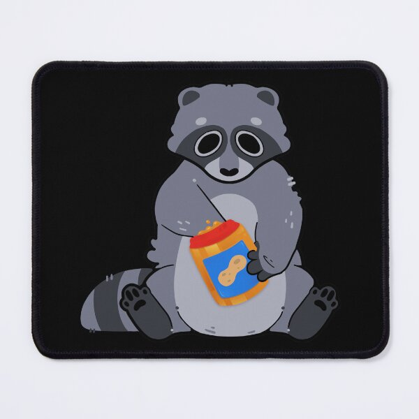 Item preview, Raccoon eating peanut butter designed and sold by Mossysplashart.