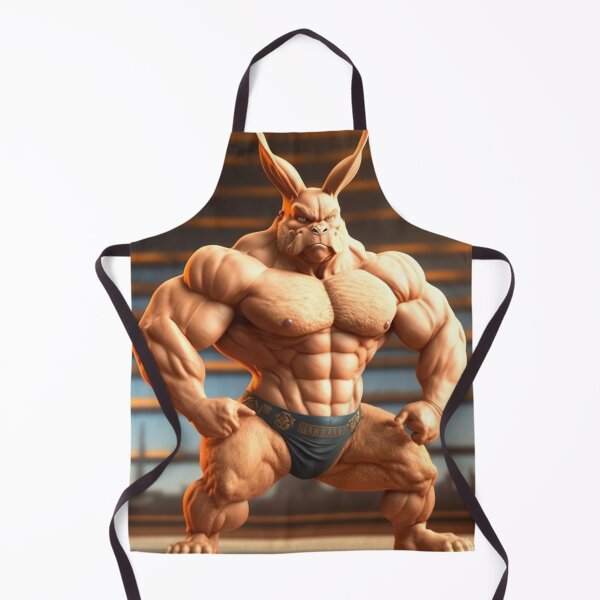 Item preview, Bodybuilder Bunny Rabbit Poster №1 designed and sold by krazybookz.