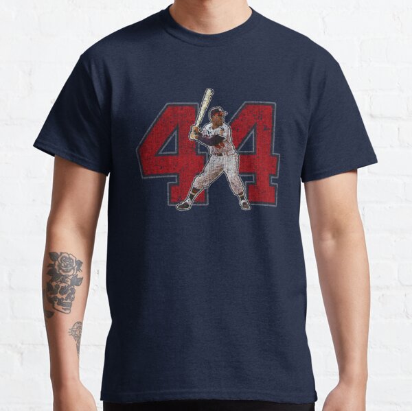 Nike Men's Atlanta Braves Hank Aaron #44 Blue T-Shirt