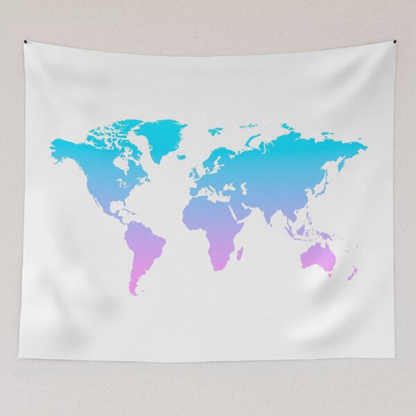 Item preview, Mapamundi del dormitorio de Bubble Gum designed and sold by T-shirt-Designs.