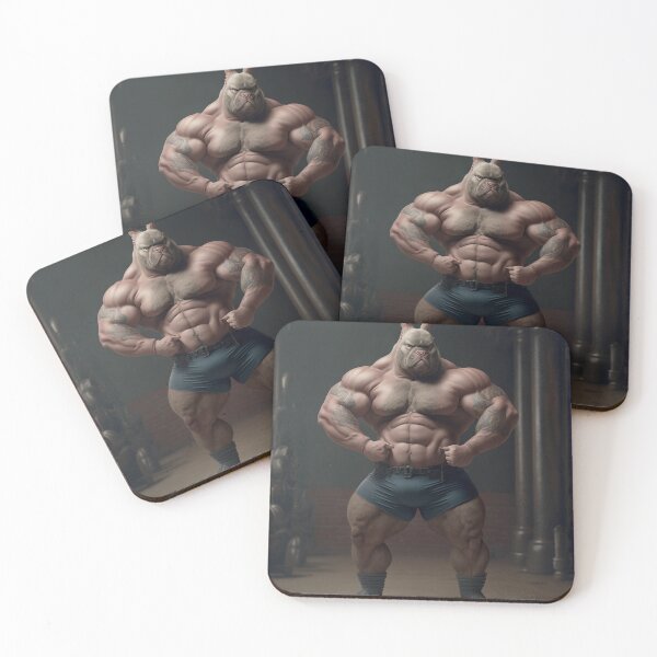 Item preview, Bodybuilder Bunny Rabbit Poster №2 designed and sold by krazybookz.