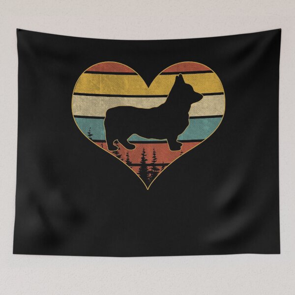 Item preview, Retro vintage corgi heart designed and sold by gastonfongemie.